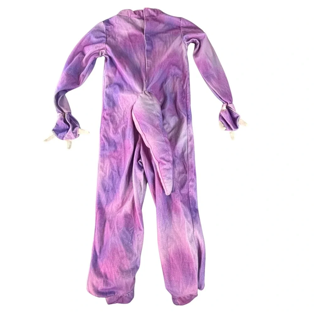 Spirit Halloween Purple Pink Tie Dye‎ Dragon Cat Costume Jumpsuit Toddler 2T 4T